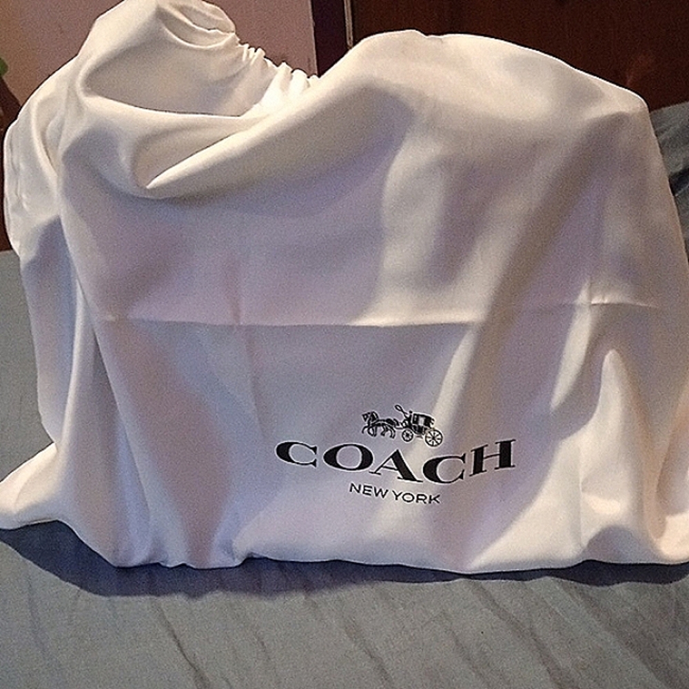 Coach Satin White Storage Bag. "Coach" Handbag Comes Along With Storage Bag.